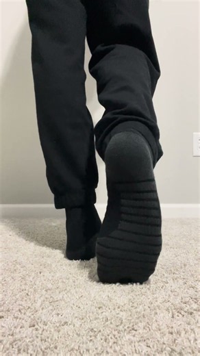 Breaking in some new black Nike socks