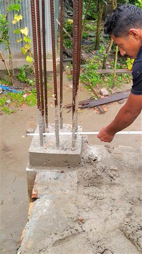 How to Make a Column Starter? 🏗️ #construction #shorts