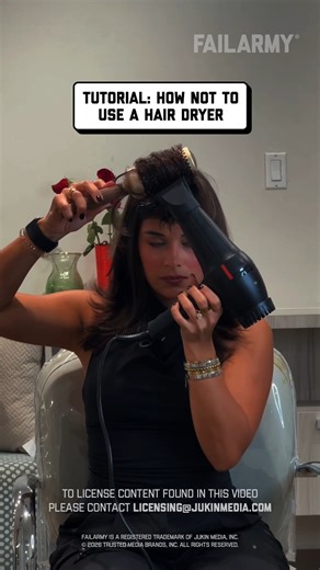 FailArmy on Instagram: "hair dryers: the most dangerous appliance 😩 🤣 #hairdryer #haircare #hairfail #hairdisaster #electricalsafety #electricshock #fail"