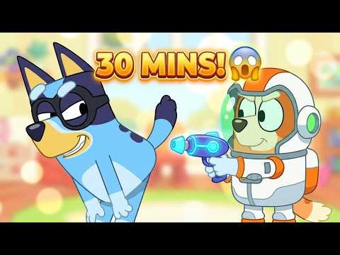 Funny Story Bluey and Bingo Play Space Heroes! Bluey Official Cartoons