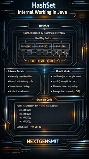 HashSet Internal Working ✨#Java #JavaDeveloper #Programming #LearnJava #CodingShorts #program