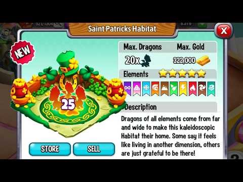 Dragon City - Unlocked St. Patrick’s Habitat x 20 Legendary Dragons [MAX LEVEL] 😱