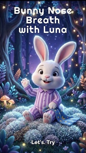 Luna's Bunny Nose Breath 🐰🌸| Calm Breathing for Kids #mindfulnessforkids #positiveaffirmations