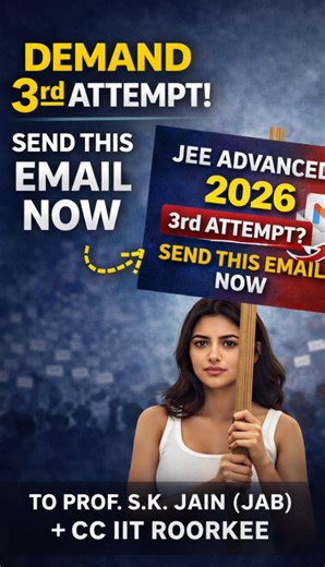 do it now for 3rd attempt in JEE advanced #jeeadvanced #3rdattempt #iitjee #iit