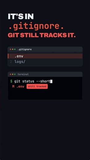 .gitignore Not Working? Here's the One-Line Fix #git