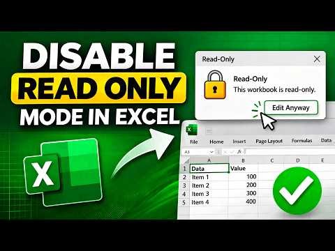 How to Disable Read Only Mode in Excel