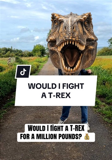 Would I fight a T-Rex for a million pounds? #trex #dinosaur