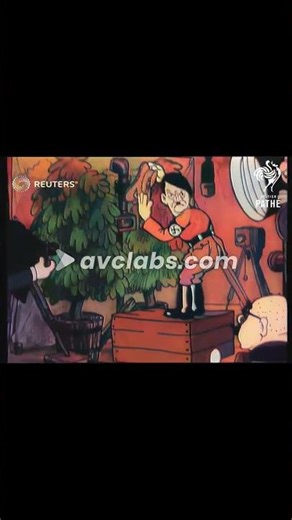War Cartoon Hitler At The Front 1939 Col (1943) | Government Propaganda Cartoon