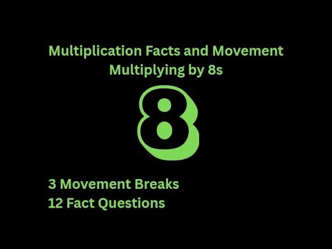 Multiplying by 8 | 3rd Grade Multiplication Facts Practice | Brain Break Math