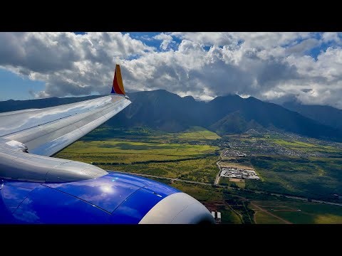 [4K] – Incredible Maui Landing – Southwest Airlines – Boeing 737-8 Max – OGG – N1809U – SCS 1496