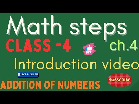 Math steps 4/ introduction part of chapter 4/Addition of Number's class 4 math