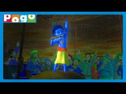 Indra Dev's Biggest Storm Strikes Vrindavan!⛈️⚡| Little Krishna - English Cartoon | @PogoChannel