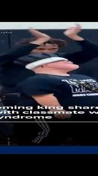 Homecoming king shares crown with classmate with Down syndrome