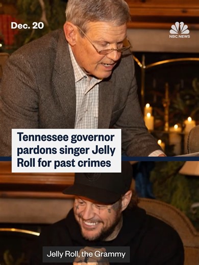 Grammy-nominated singer Jelly Roll received a pardon from Tennessee governor Bill Lee for past charges after the state’s board of parole voted unanimously in favor of clemency.