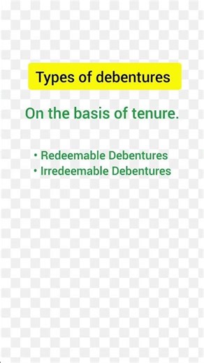 Types of debentures #debenture#short