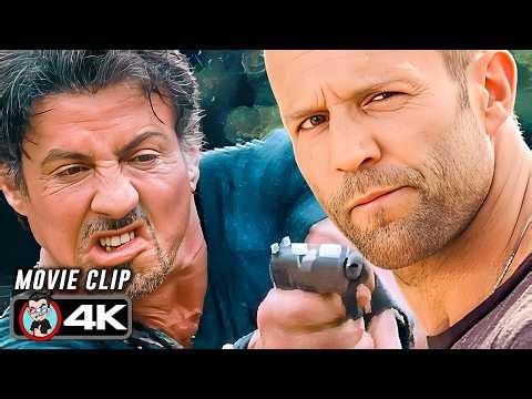 Sly & Statham Bring the Pain | THE EXPENDABLES Scene (4K)