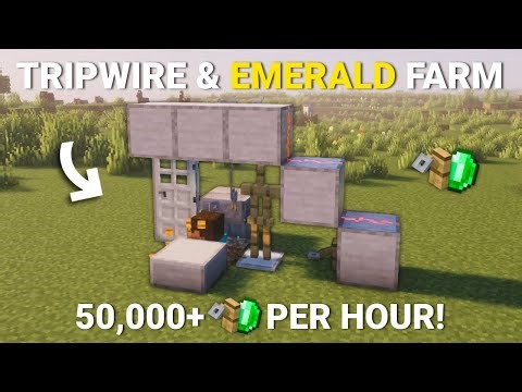 Minecraft Easy Tripwire Hook & Emerald Farm 1.21+