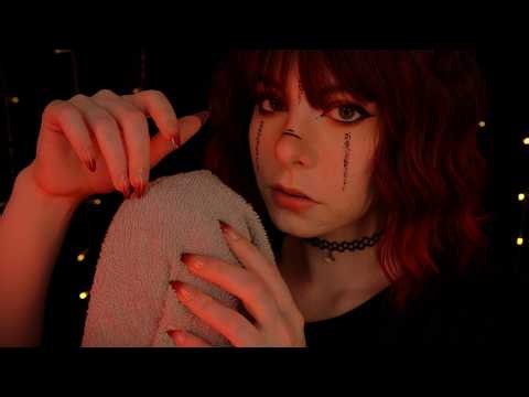 ASMR | "shh, relax" slow, gentle whispering & towel scratching - breathing, shushing