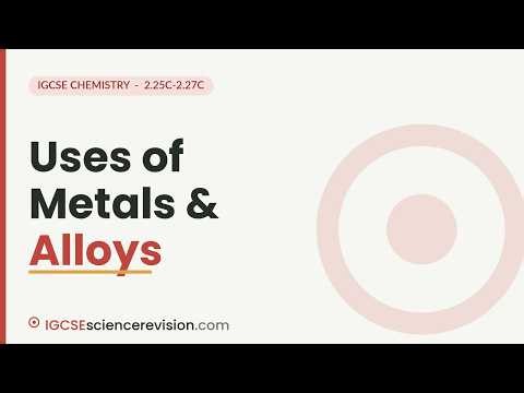 Uses of Metals & Alloys | IGCSE Chemistry Revision