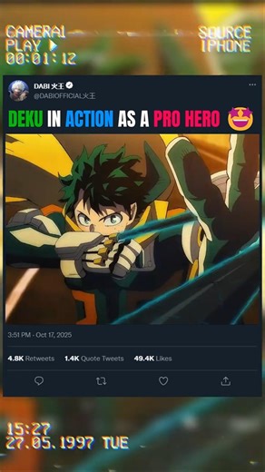 DEKU IN ACTION AS A PRO HERO 🤩 | #animeedit #myheroacademia