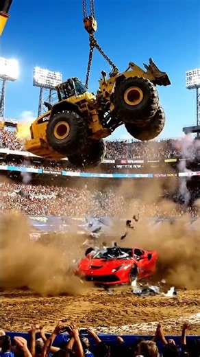 INSANE Supercar Arena Stunt! McLaren 720S meets Heavy Machinery 🏎️🚜 #automobile