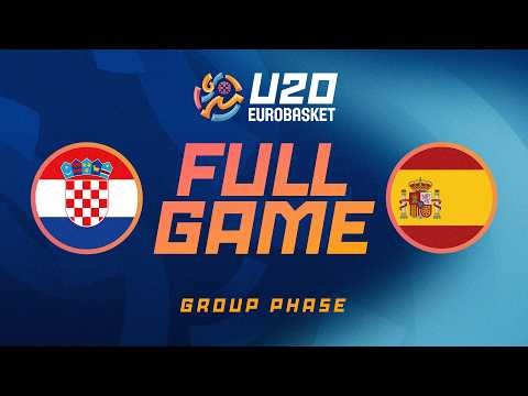Group Phase | Croatia v Spain | Full Basketball Game | FIBA U20 Women's EuroBasket 2026