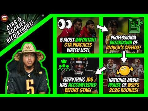👀5 Most Important OTAs Watch List! Blough's Offense Breakdown! National Media Praise of WSH Rookies!