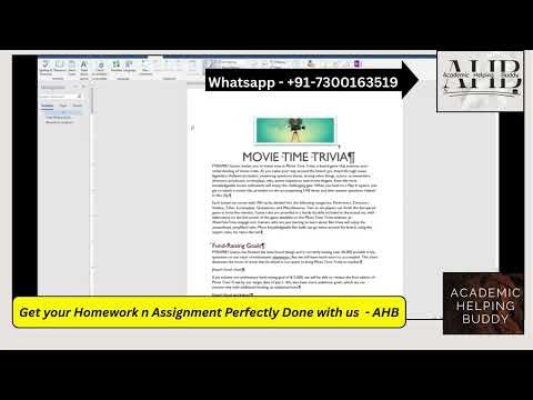 Word Module 7 SAM Textbook Project Made Easy | Movie Time Trivia | Shelly Cashman