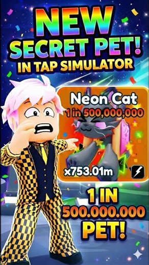 1 IN 500,000,000 SECRET PET!! 😳 Tap Simulator #roblox #tapsimulator