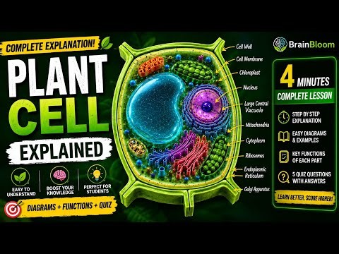 Plant Cell Made Easy | Biology Animation | Plant Cell Structure & Functions | BrainBloom