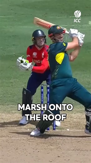 Sailing over the stands the Mitchell Marsh way 🙌 #T20WorldCup #Cricket #CricketReels | ICC - International Cricket Council