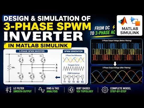 Design and Simulation of a 3-Phase SPWM Inverter in MATLAB Simulink