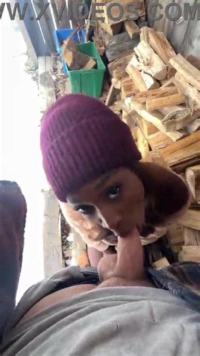 Blowjobs in the backyard! Large Schlong Trans Gal Vanniall Seduces Wood Hauler For Outdoor Oral job & Hard Anal Pounding