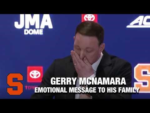 Syracuse New Head Coach Gerry McNamara's Emotional Message To His Family