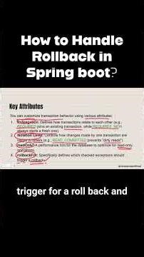 Spring Boot Rollback Explained in 60 Seconds 🚨 | @Transactional Made Easy #springboot