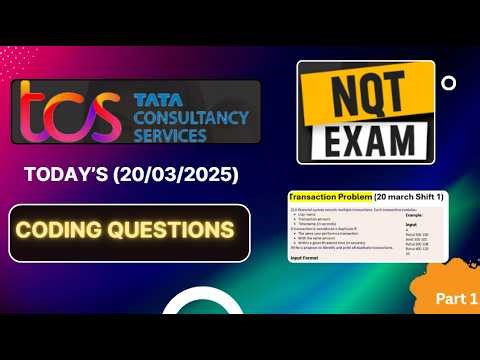 TCS NQT Today Shift Coding Question | Duplicate Transactions Problem | Digital Level