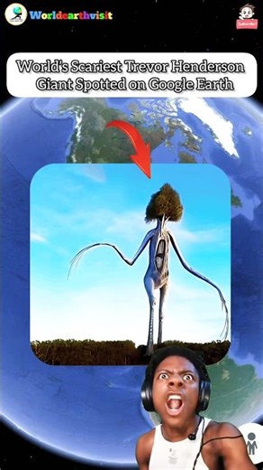 World’s Scariest Trevor Henderson Giant Spotted on Google Earth 🌍 #shorts #worldearthvisit #map