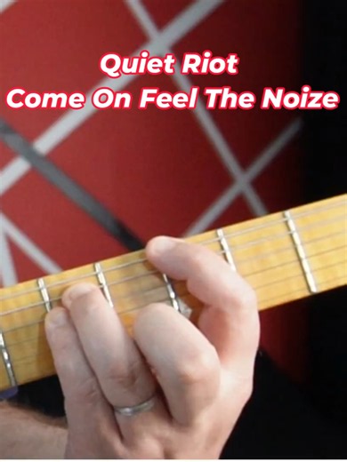 Quiet Riot - Come On Feel The Noise guitar verse & chorus tutorial