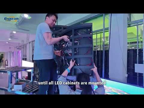 How to Install EA-Flex Flexible LED Display by bracket | EagerLED LED Display Installation Guide