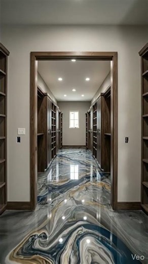 Bare Concrete to Luxury Closet: Metallic Epoxy Floor Transformation#shorts #viral #epoxy #epoxyfloor
