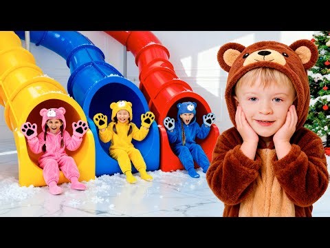 Kids Help Santa with Polar Bears 🐻‍❄️💙 Christmas Kids Stories