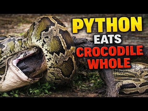 PHYTON EATS CROCODILE WHOLE