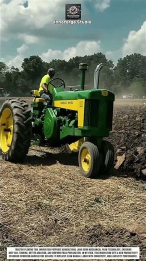 Preparing Agricultural Land Tool Innovation With Tractor Plow For Efficient Farming #innovation