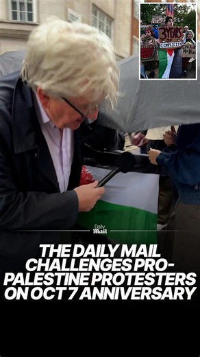 The Daily Mail challenges pro-palestinian protesters on October 7