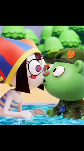 Flippy Kisses Pomni #tadc #htf