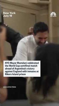 Mayor Mamdani met with inmates at Rikers Island prison ahead of a World Cup semifinal match.