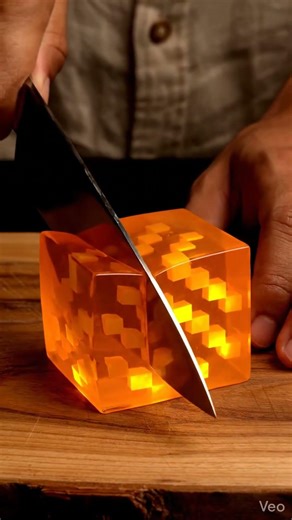 Cutting a Minecraft Diamond Block in Real Life… So Clean #shorts #4k #relaxing #minecraftasmr