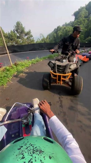 Luge Worker on ATV Goes Wrong Way and Hits Rider