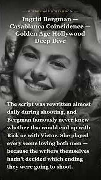How Did Casablanca Almost Lose Ingrid Bergman? #shorts