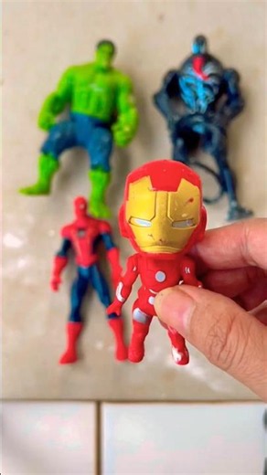 Baby Spiderman Figure Match Challenge 🦸 #marvel #dc #shorts
